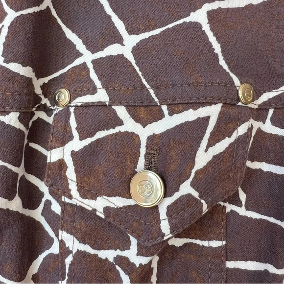 Escada Animal Print Cotton Denim Jacket - Picture 3 of 7